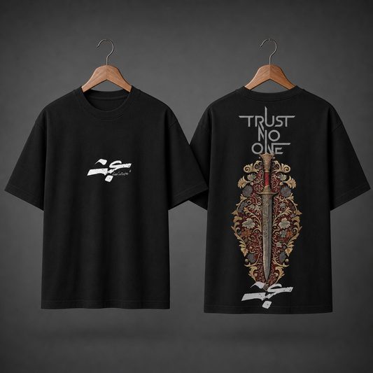 TRUST NO ONE - Oversized T-Shirt Herren – 270 GSM Heavyweight | IronCulture®