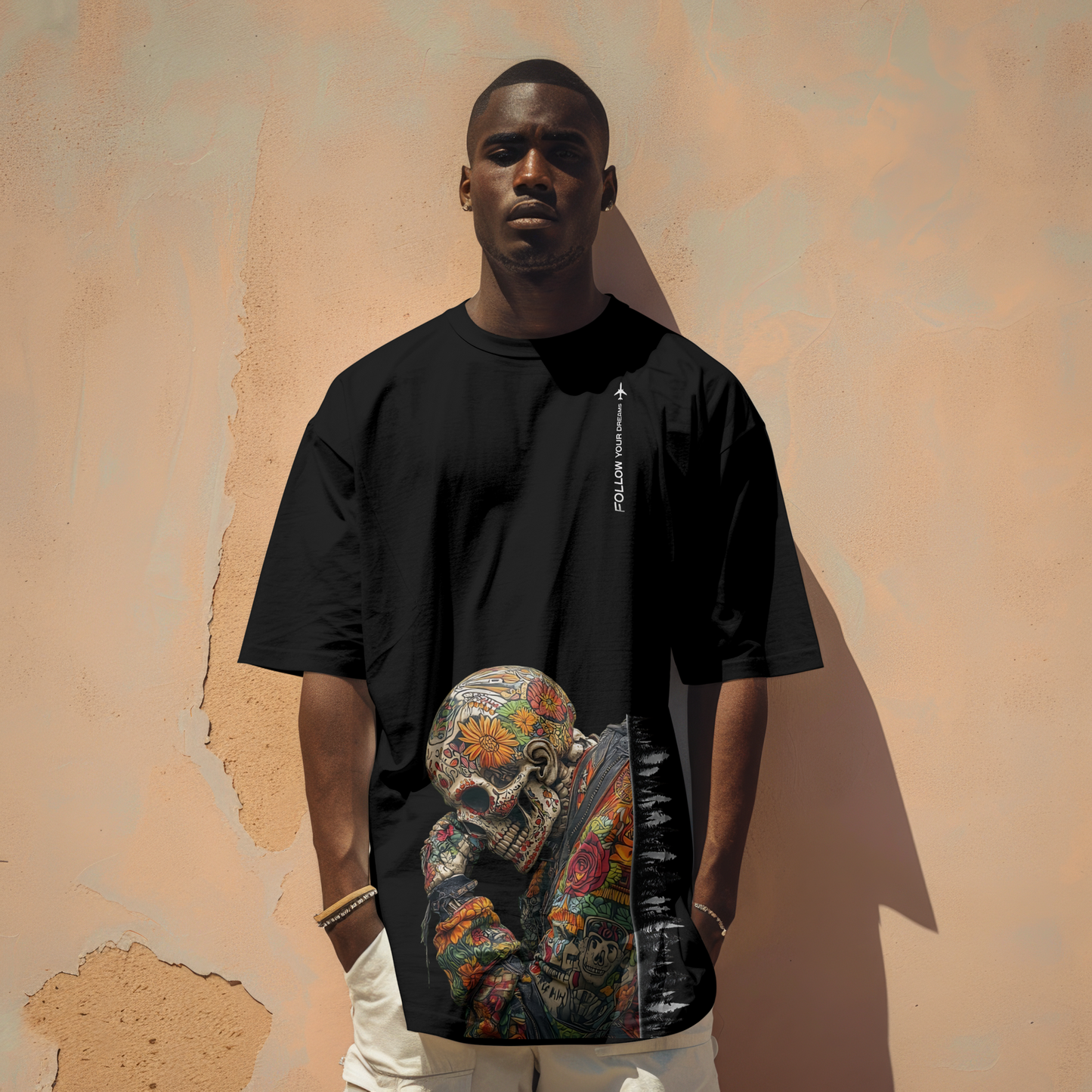 Silent Mind Oversize Tee – Tattoo Art Black