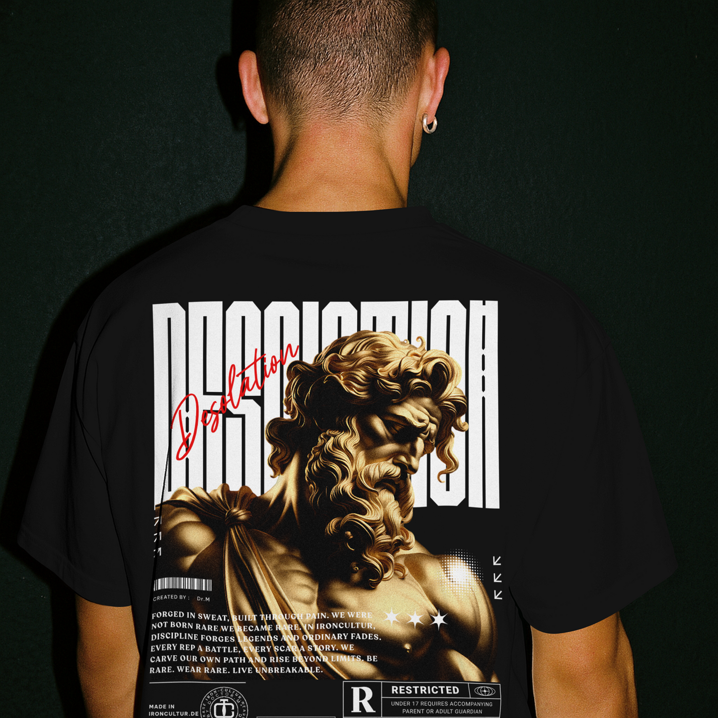 Forged in Silence - Oversize T-Shirt | IRONCULTUR Street & Gym Wear