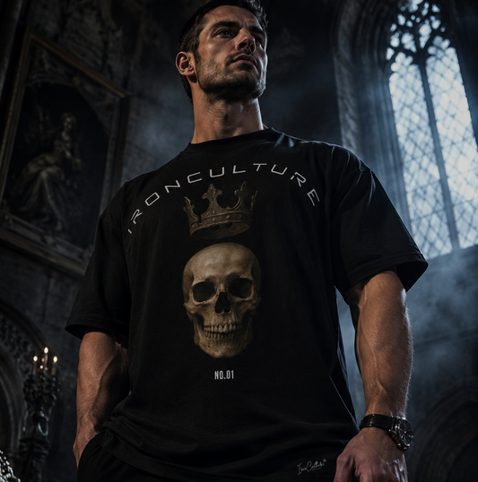 Skull Crown - Oversized T-Shirt Herren – 270 GSM Heavyweight | IronCulture®
