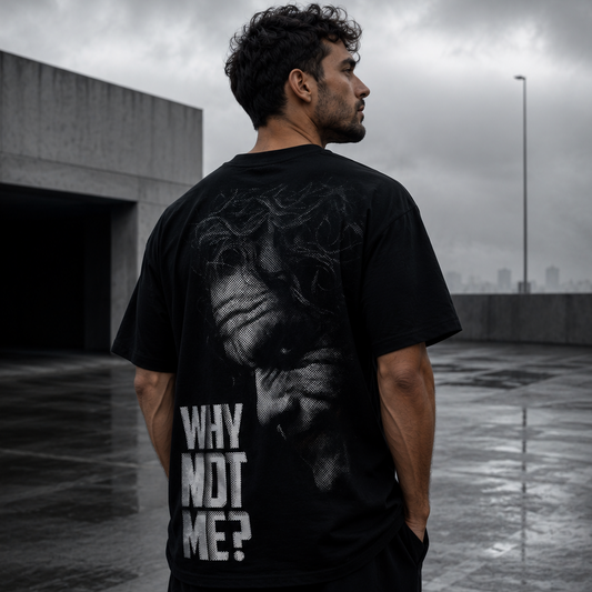 WHY NOT ME? - Oversized T-Shirt Herren – 270 GSM Heavyweight | IronCulture®