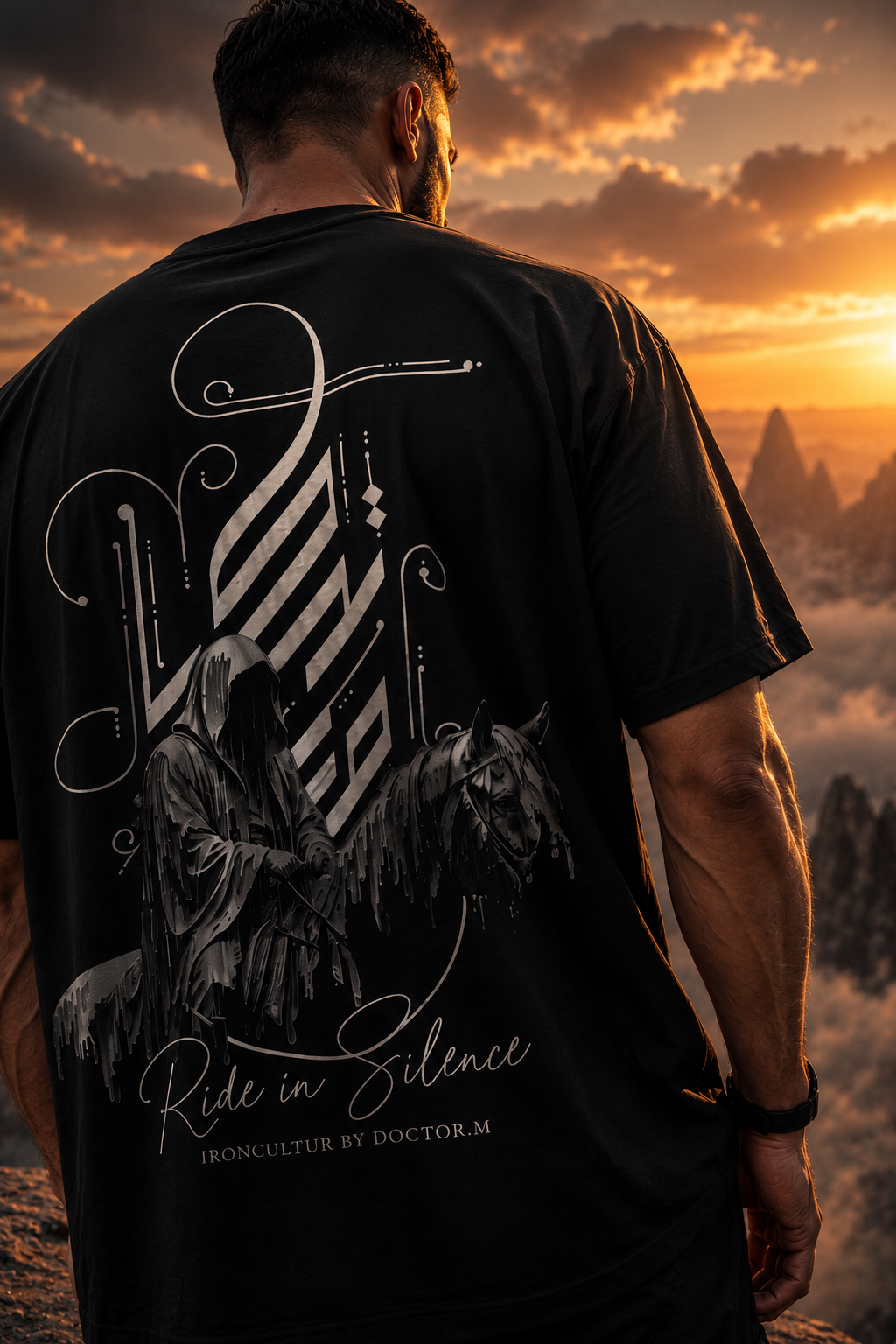 Ya Msafir Wahdak - Silent Rider - Oversized T-Shirt Herren – 270 GSM Heavyweight | IronCulture®