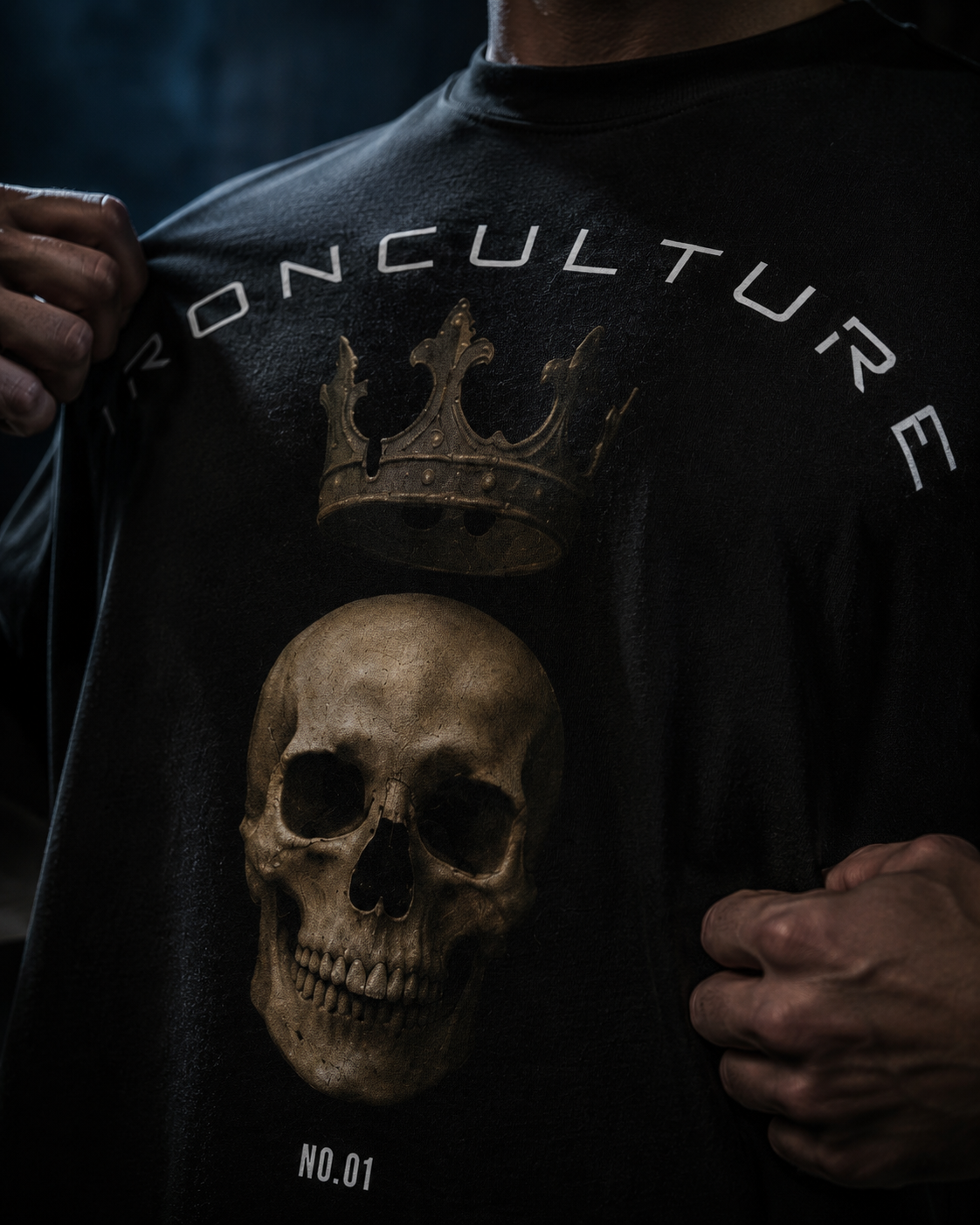 Skull Crown - Oversized T-Shirt Herren – 270 GSM Heavyweight | IronCulture®