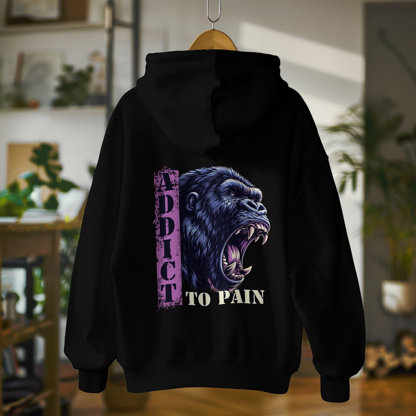 Addict to Pain Gorilla Hoodie – Premium Oversized Heavy Cotton Hoodie für Training & Streetwear