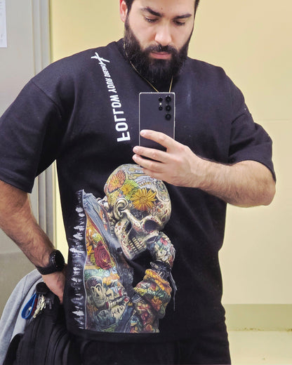 Silent Mind Oversize Tee – Tattoo Art Black