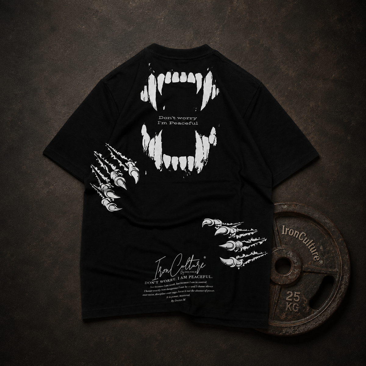 Don’t Worry, I’m Peaceful - Oversized T-Shirt Herren – 270 GSM Heavyweight | IronCulture®