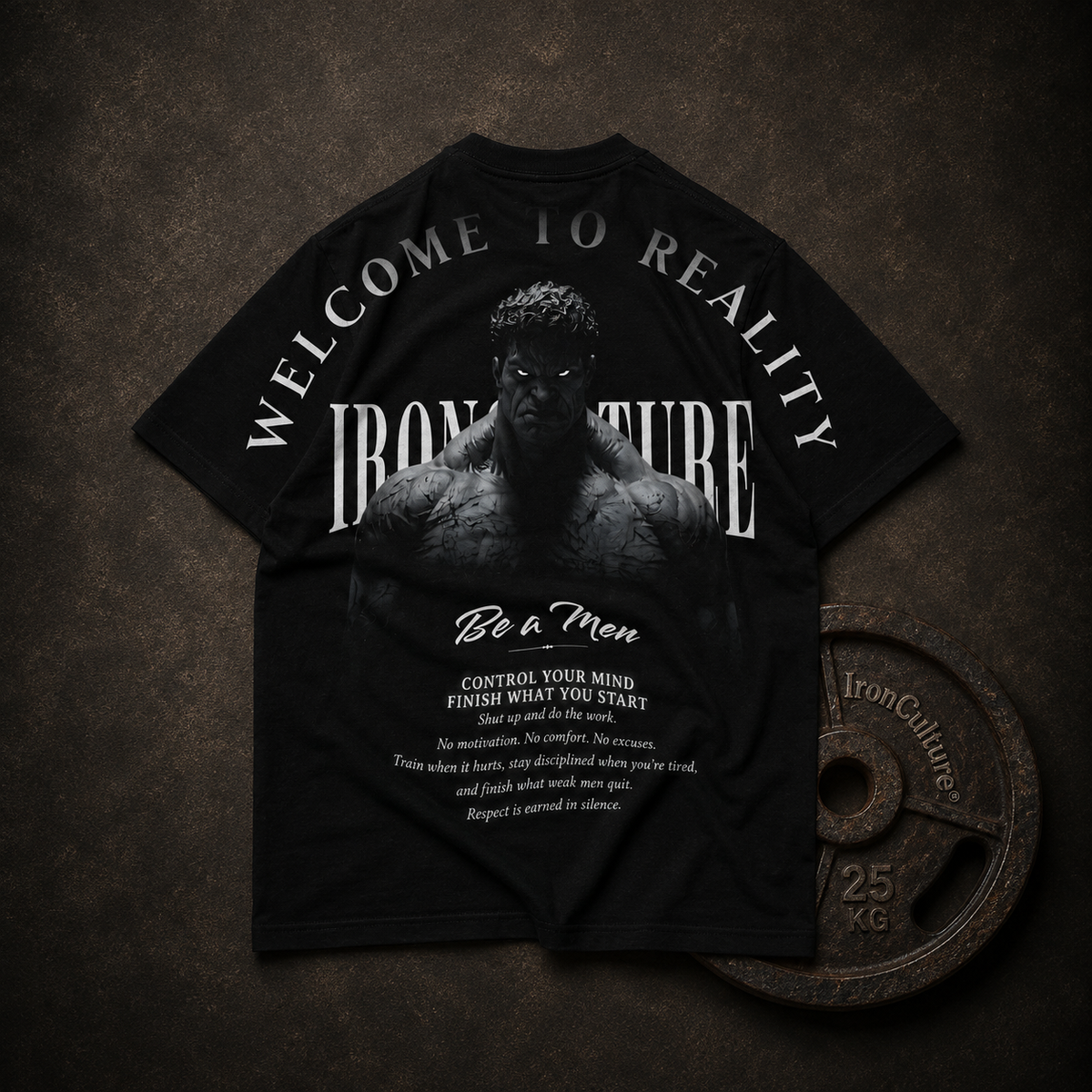 Welcome to Reality - Oversized T-Shirt Herren – 270 GSM Heavyweight | IronCulture®