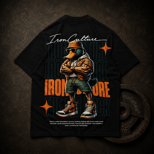 The Big Duck - Oversized T-Shirt Herren – 240 GSM Heavyweight | IronCulture®