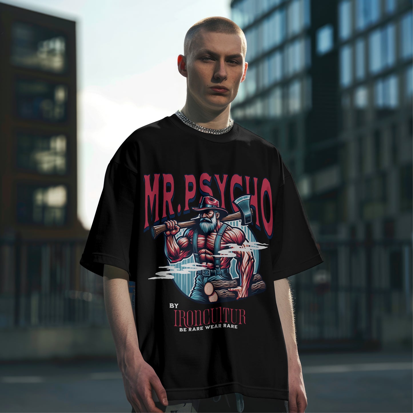 Mr. Psycho Oversize T-Shirt | IRONCULTUR Street & Gym Wear