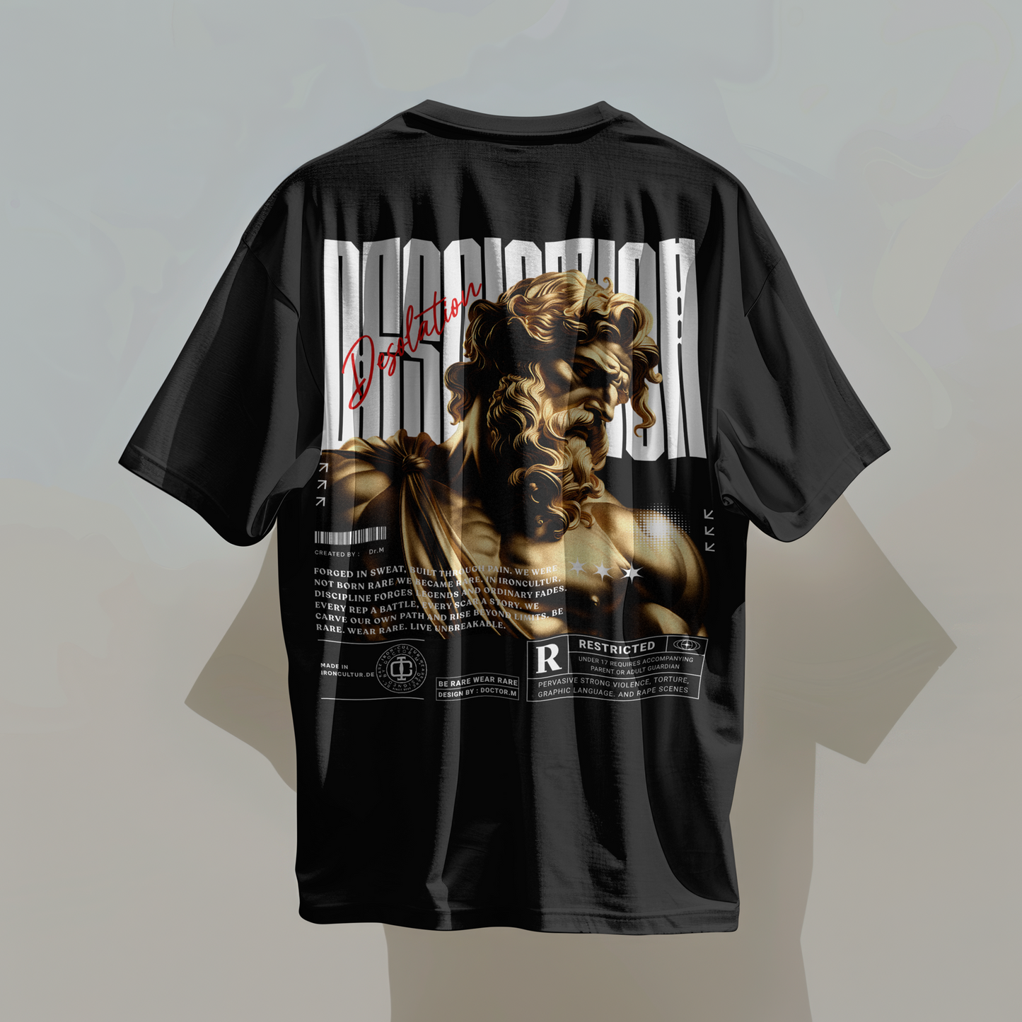 Forged in Silence - Oversize T-Shirt | IRONCULTUR Street & Gym Wear