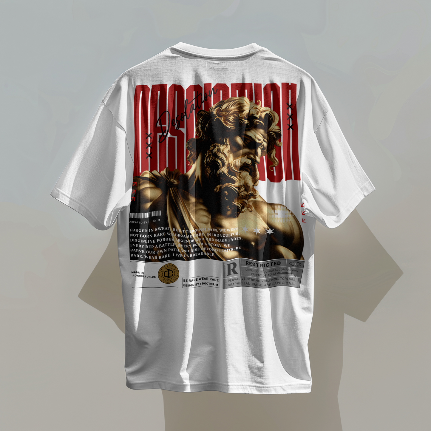 Forged in Silence - Oversize T-Shirt | IRONCULTUR Street & Gym Wear