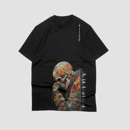 Silent Mind Oversize Tee – Tattoo Art Black