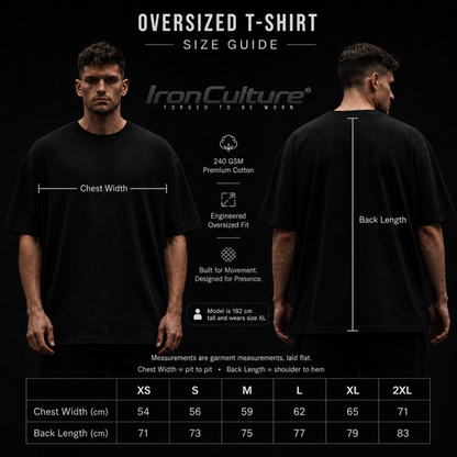 Silent Resistance - Oversized T-Shirt Herren – 270 GSM Heavyweight | IronCulture®