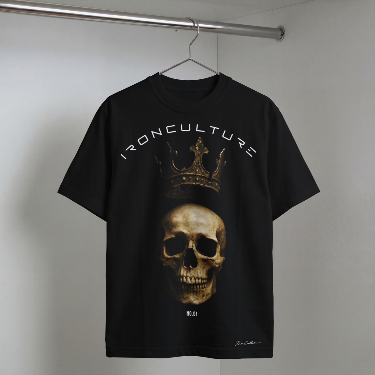 Skull Crown - Oversized T-Shirt Herren – 270 GSM Heavyweight | IronCulture®