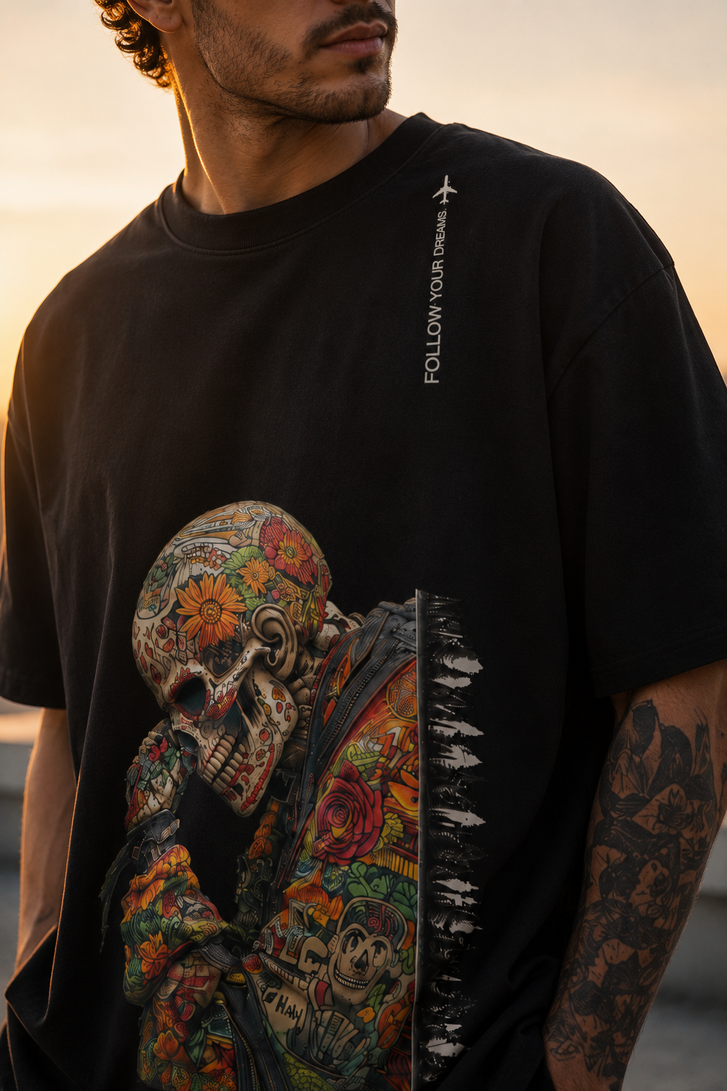 FOLLOW YOUR DREAMS - Oversized T-Shirt Herren – 240 GSM Heavyweight | IronCulture®