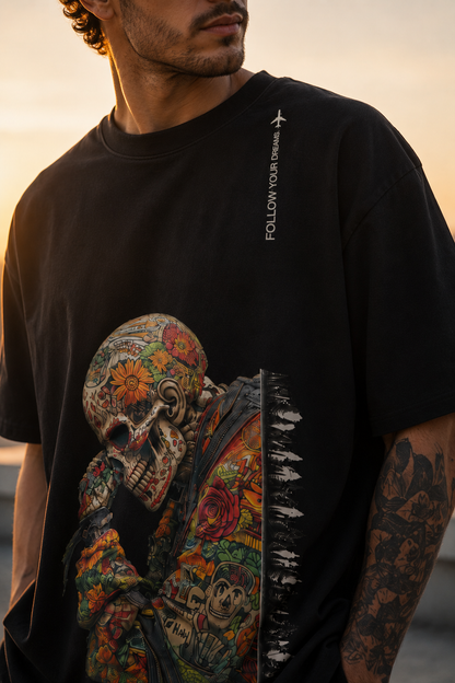 FOLLOW YOUR DREAMS - Oversized T-Shirt Herren – 240 GSM Heavyweight | IronCulture®
