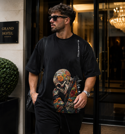 FOLLOW YOUR DREAMS - Oversized T-Shirt Herren – 240 GSM Heavyweight | IronCulture®