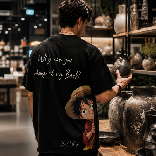 Why Are You Looking at My Back? - Oversized T-Shirt Herren – 240 GSM Heavyweight | IronCulture®