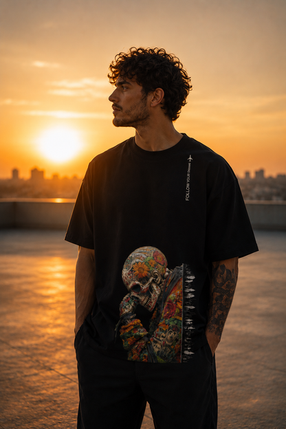 FOLLOW YOUR DREAMS - Oversized T-Shirt Herren – 240 GSM Heavyweight | IronCulture®